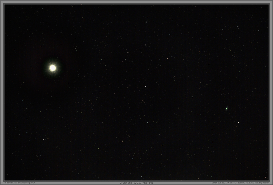 14-FEB-2017, Komet 2P/Encke in der Nähe von Venus; Beobachtung am Salzgraben