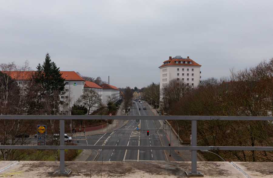 13-FEB-2019; Blick über die Salzdahlumer Straße.