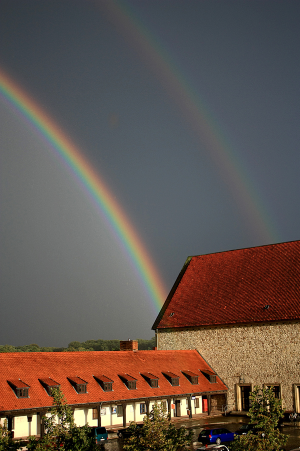 Doppelter Regenbogen im Süden von Braunschweig.