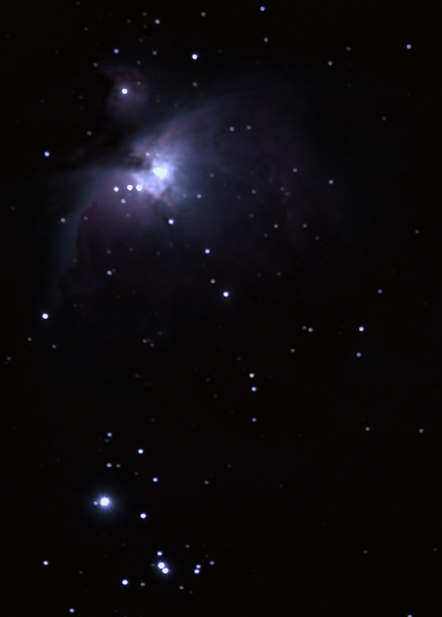 27-FEB-2019, M42 (Nebel im Sternbild Orion); f 800 mm, 41 Frames, ISO 3200, ges. Belichtungszeit 13min:30sec, Bild ist beschnitten